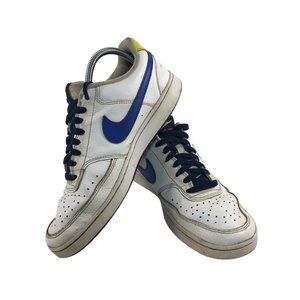 NIKE COURT VISION LOW NBA WHITE BLUE YELLOW DM1187-102 MENS 8